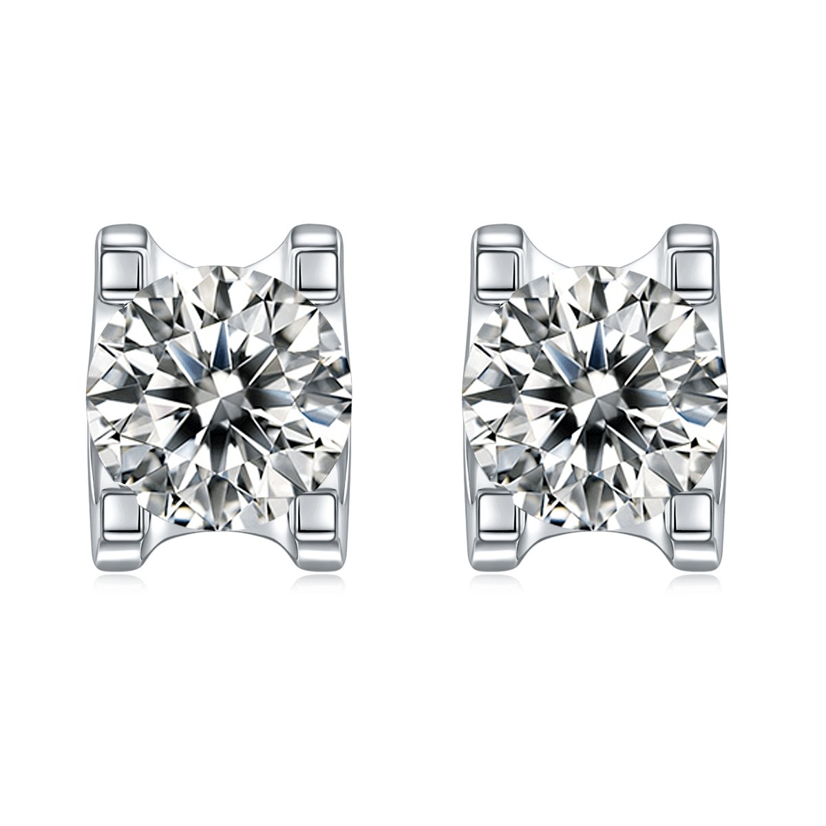 Round Shape Moissanite Diamond Earrings and Necklace-Black Diamonds New York