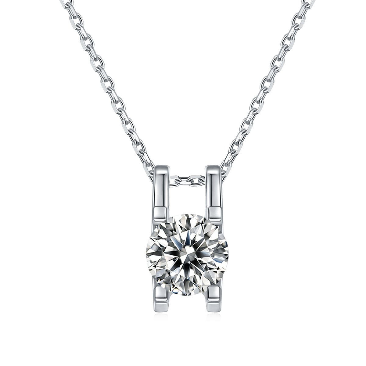 Round Shape Moissanite Diamond Earrings and Necklace - Black Diamonds New York
