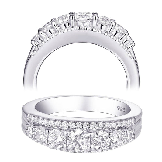 Round White 1.2Ct Created Diamond Ring-Black Diamonds New York