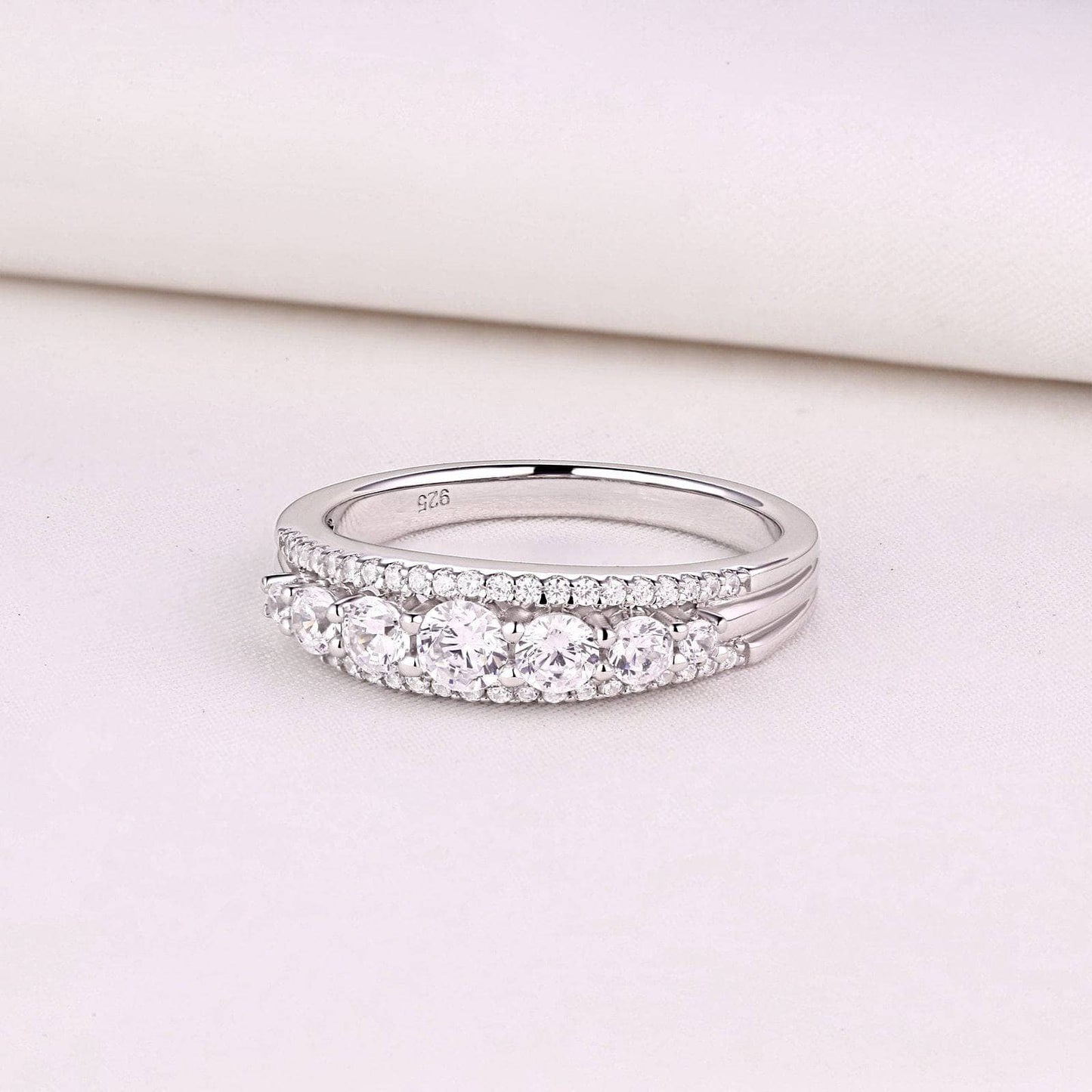 Round White 1.2Ct Created Diamond Ring-Black Diamonds New York