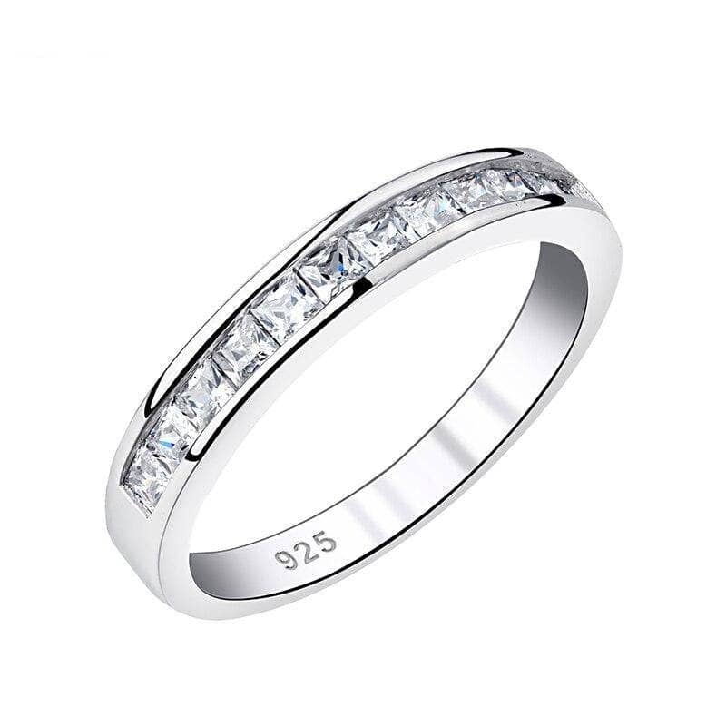 925 Sterling Silver Rounds Stone Cubic Zirconia Rings