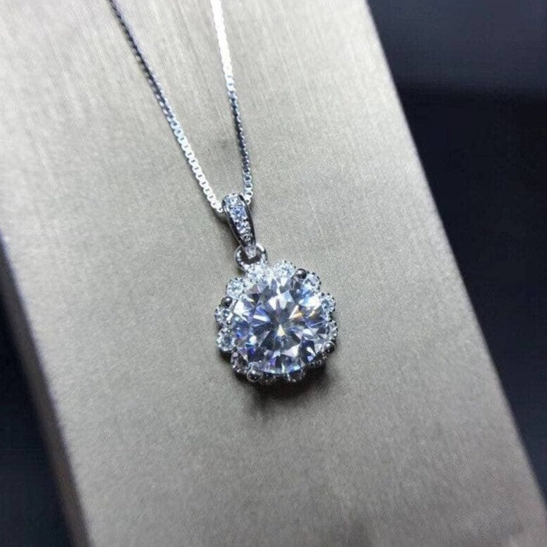Shiny Moissanite Diamond Necklace-Black Diamonds New York
