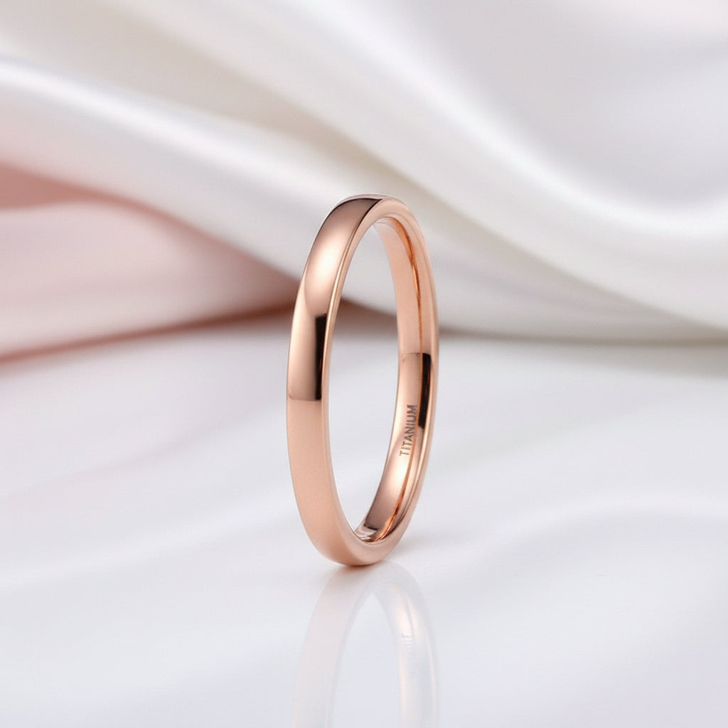 Simple 2mm Women's Wedding Band-Black Diamonds New York