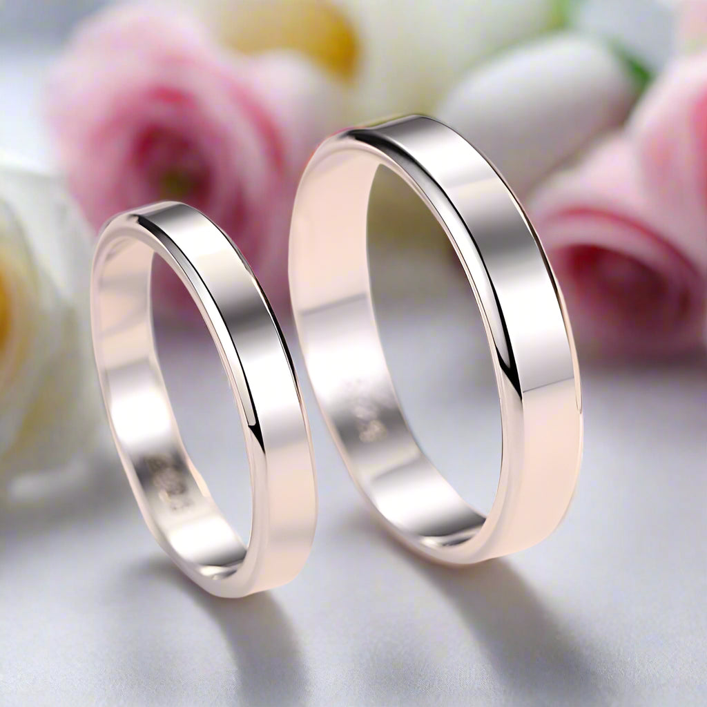 Simple Classic Wedding Promise Band-Black Diamonds New York