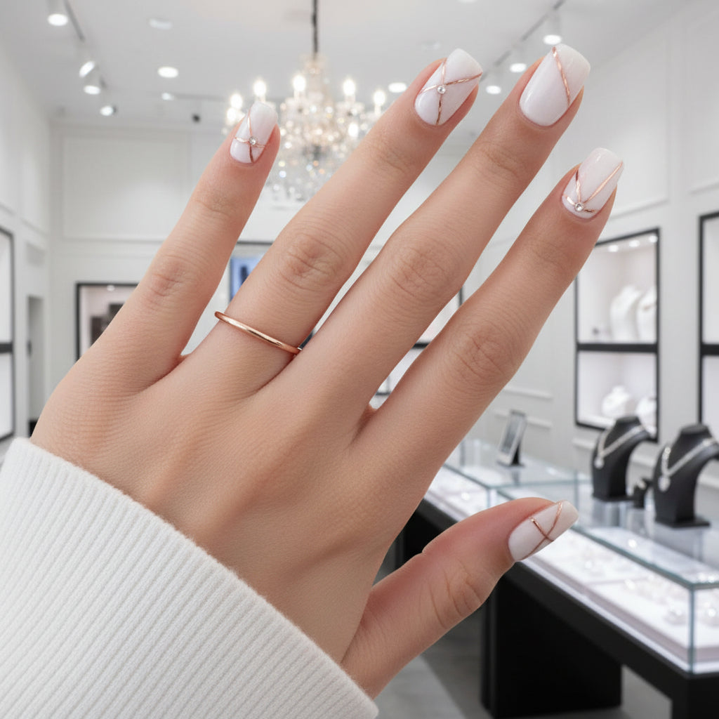 Simple Rose Gold Wedding Band from Black Diamonds New York