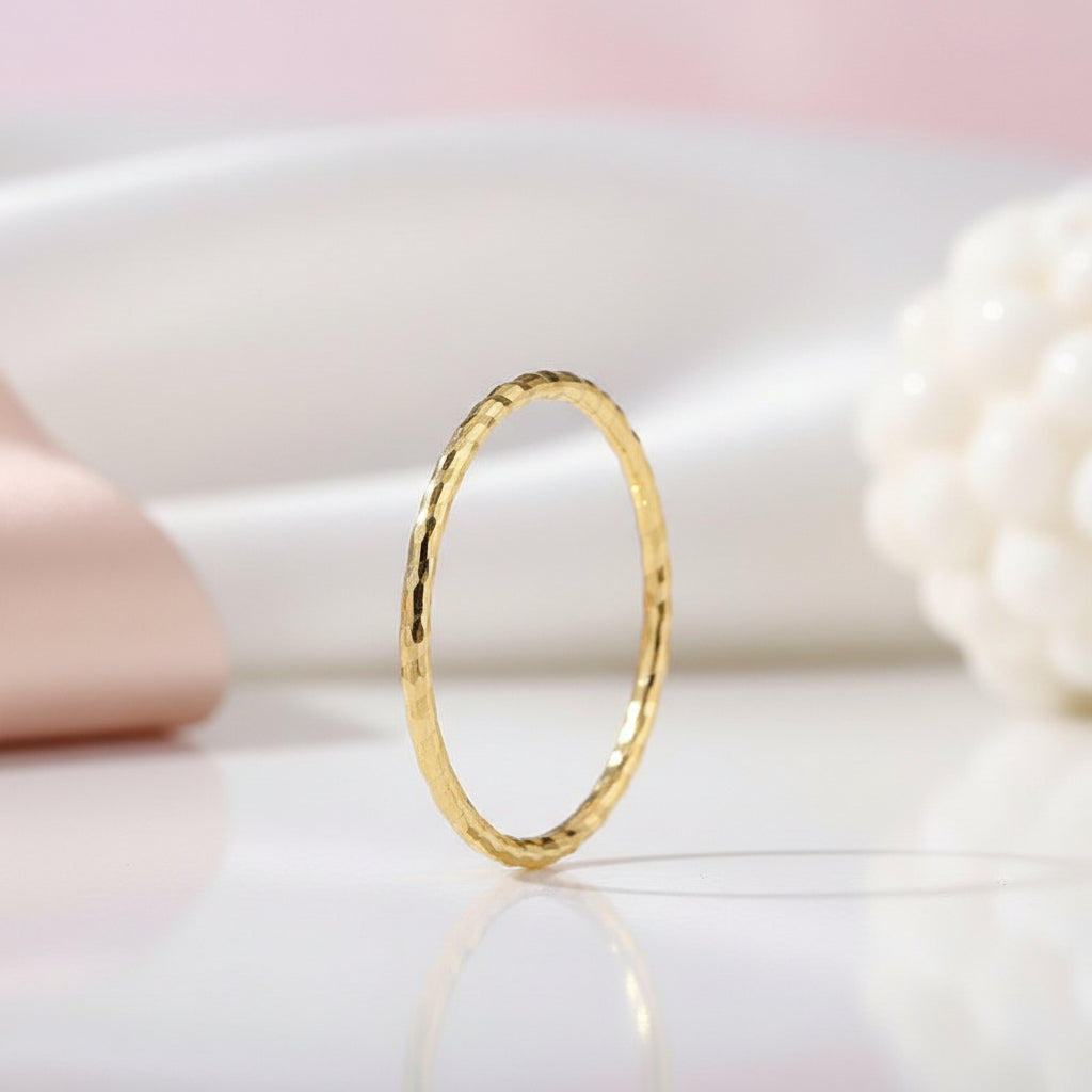 Stackable Wedding Band with Diamond Option-Black Diamonds New York