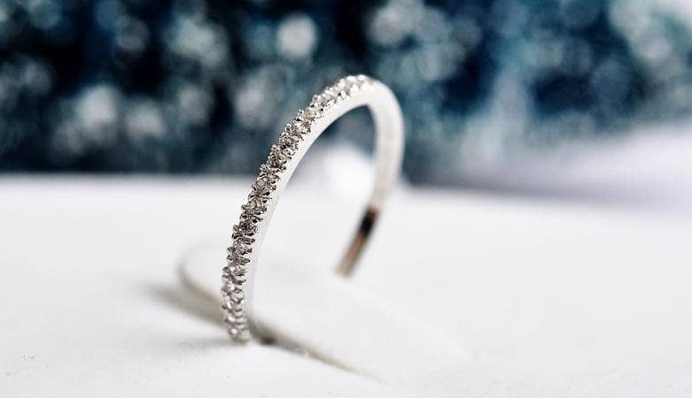Single Created Diamond Eternity Ring-Black Diamonds New York
