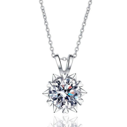 Six Claws 1/2/3ct Diamond Snowflake Necklace-Black Diamonds New York