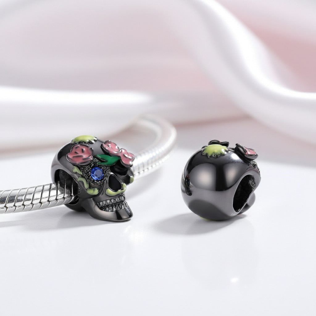 Skeleton Witch & Pumpkin Enamel Charms-Black Diamonds New York