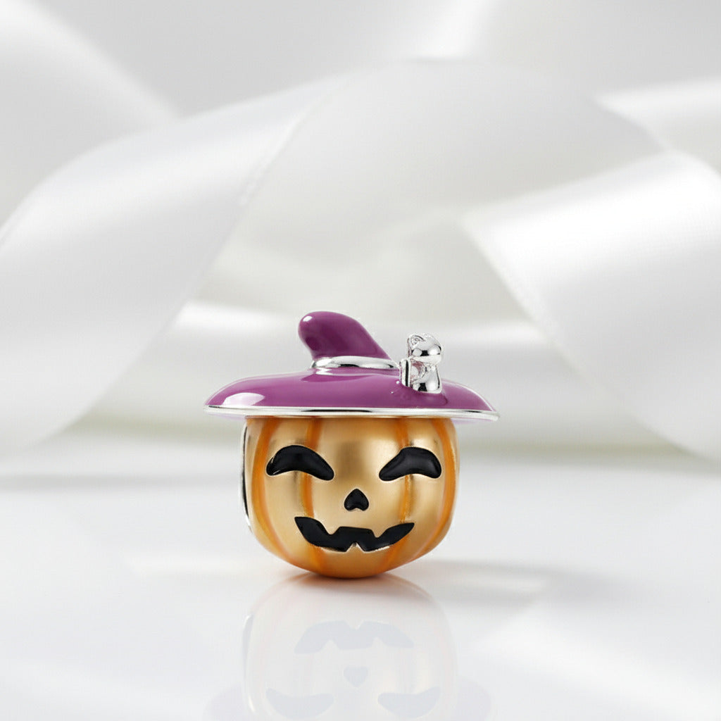 Skeleton Witch & Pumpkin Enamel Charms-Black Diamonds New York