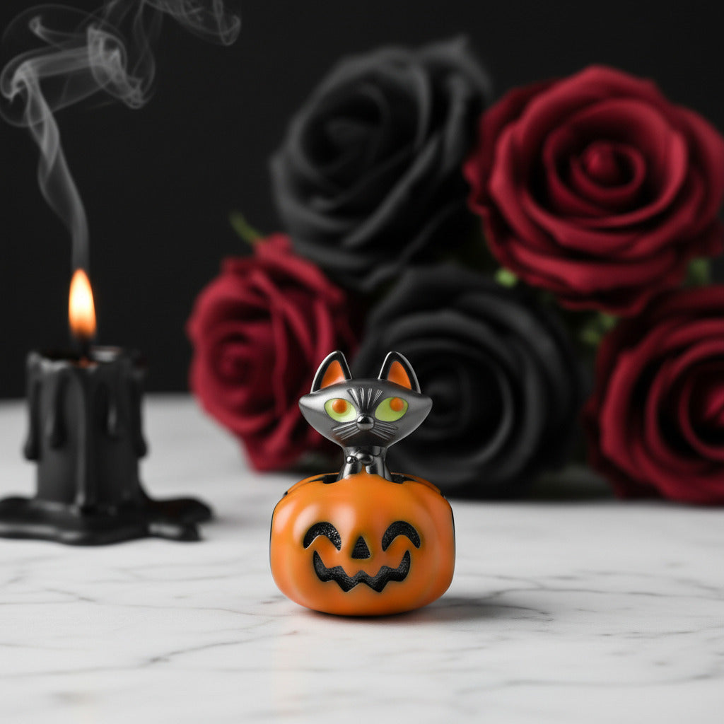 Skeleton Witch & Pumpkin Enamel Charms-Black Diamonds New York