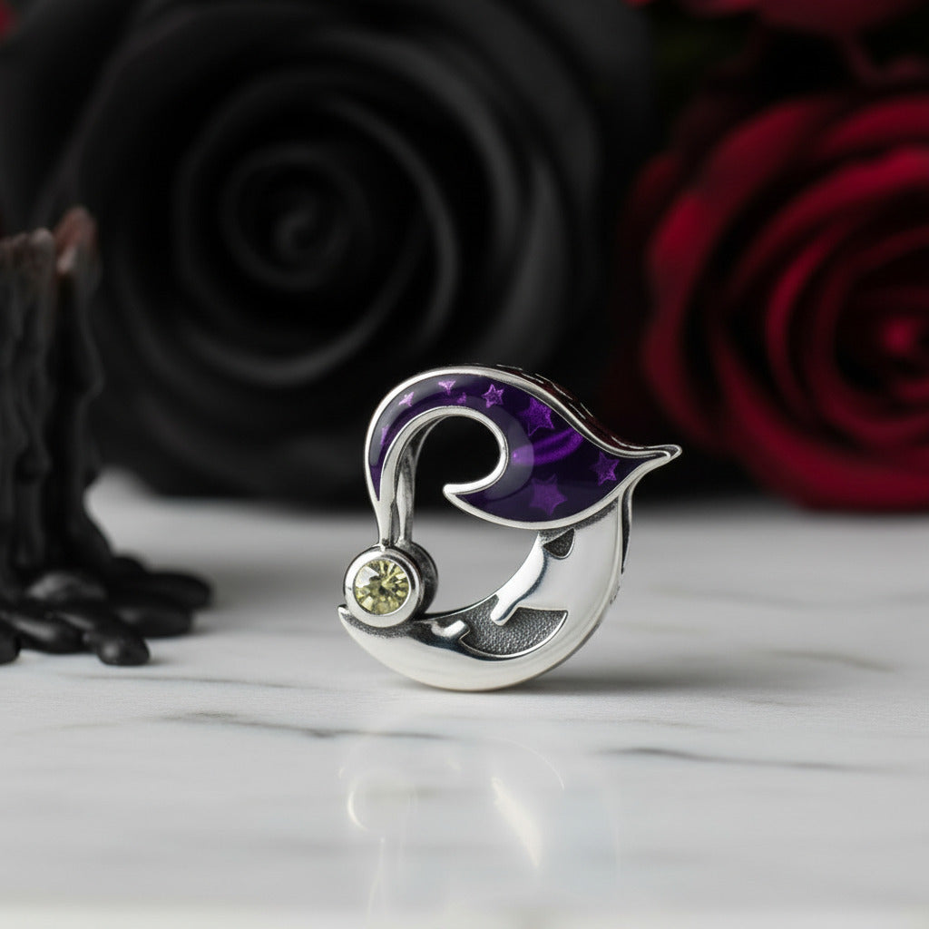 Skeleton Witch & Pumpkin Enamel Charms-Black Diamonds New York