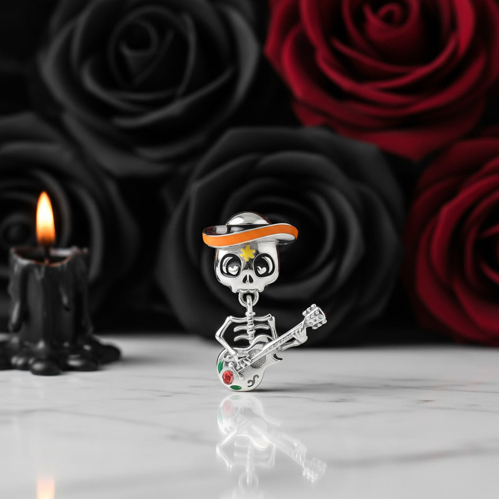 Skeleton Witch & Pumpkin Enamel Charms-Black Diamonds New York