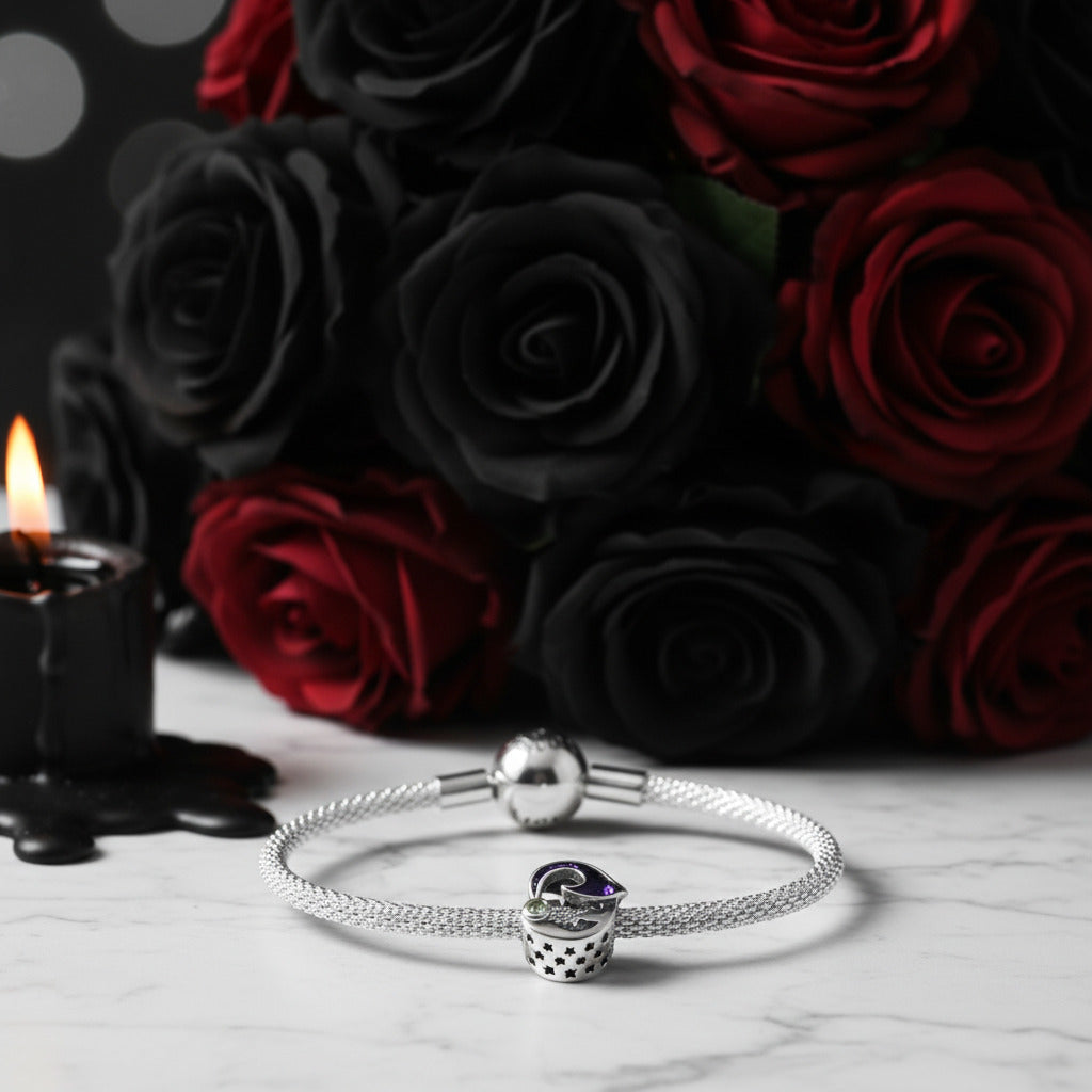 Skeleton Witch & Pumpkin Enamel Charms-Black Diamonds New York