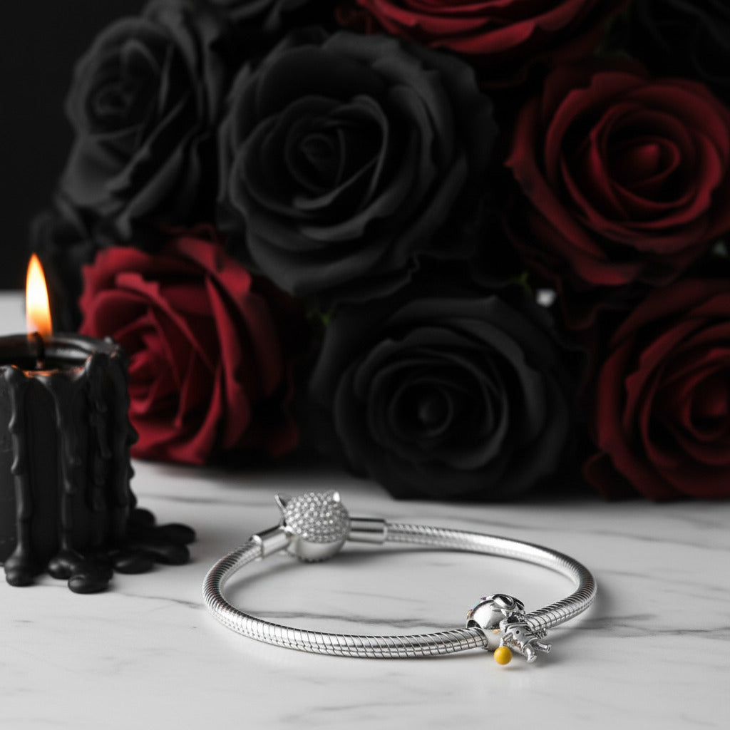 Skeleton Witch & Pumpkin Enamel Charms-Black Diamonds New York