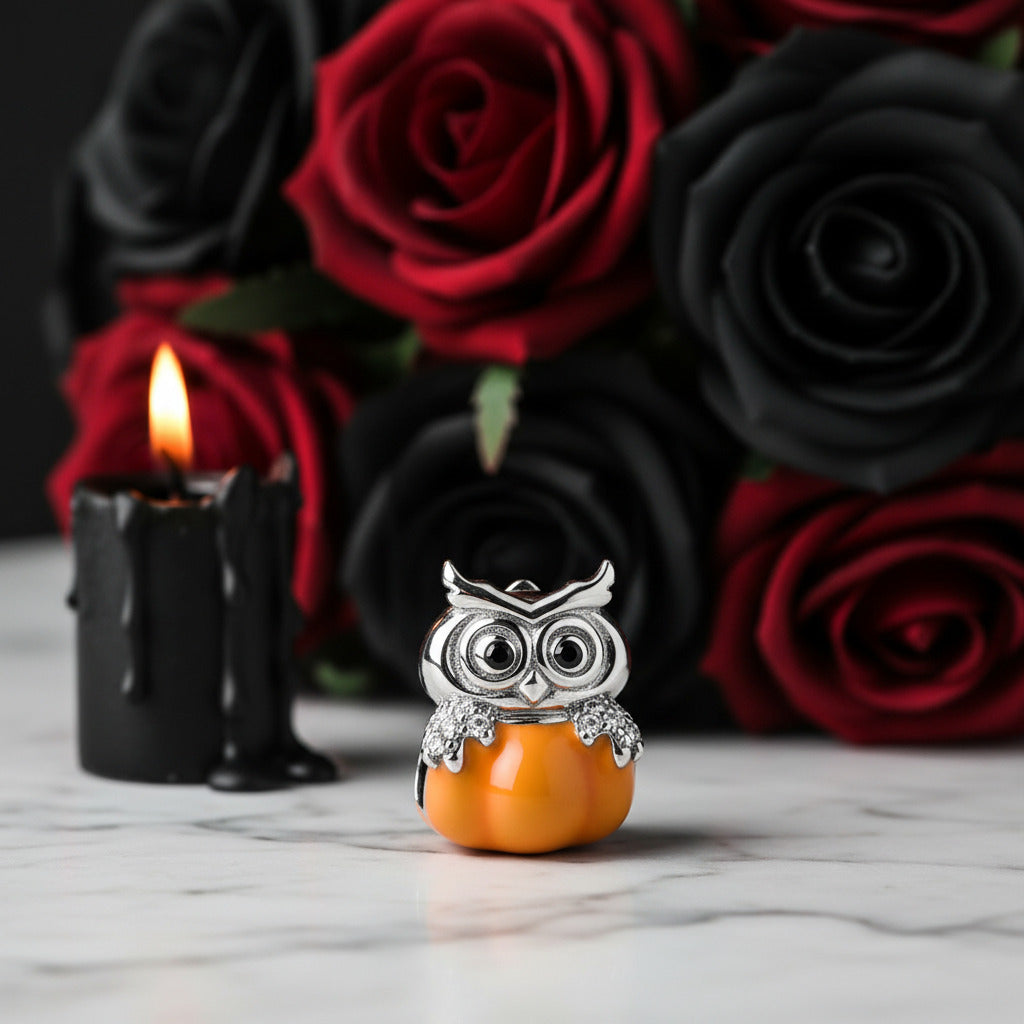 Skeleton Witch & Pumpkin Enamel Charms-Black Diamonds New York