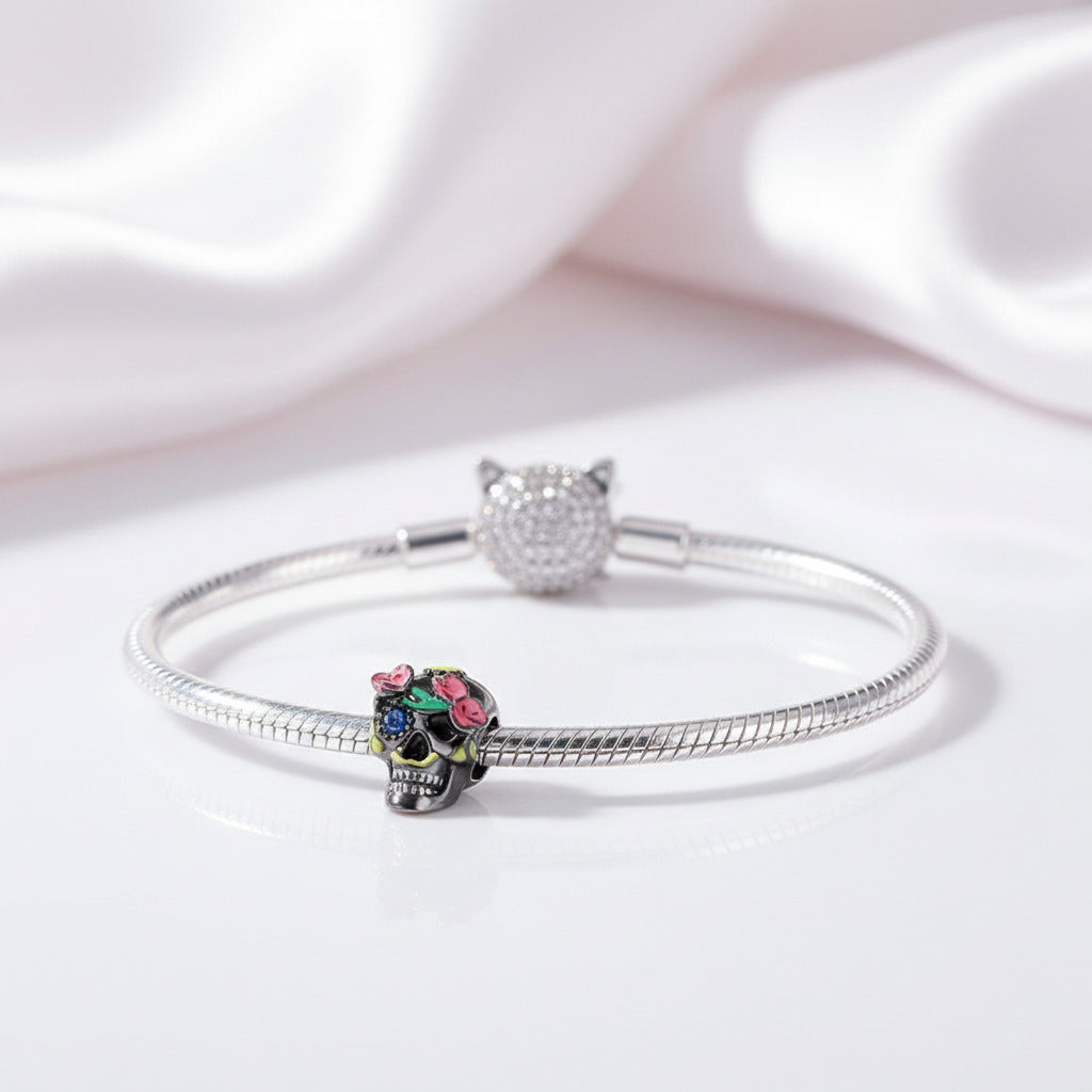 Skeleton Witch & Pumpkin Enamel Charms-Black Diamonds New York