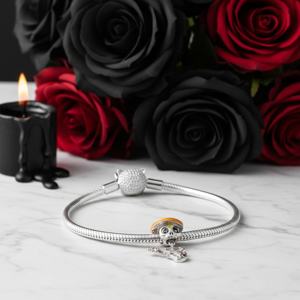 Skeleton Witch & Pumpkin Enamel Charms-Black Diamonds New York