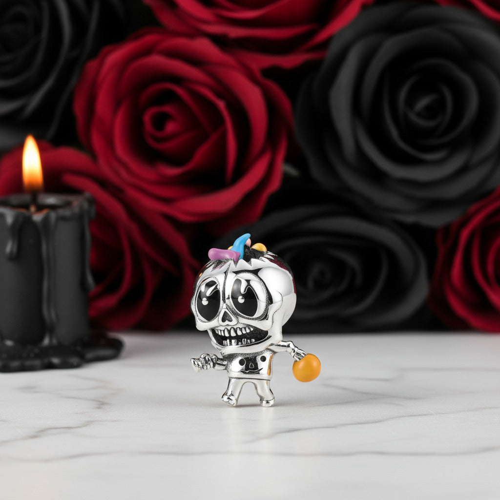 Skeleton Witch & Pumpkin Enamel Charms-Black Diamonds New York
