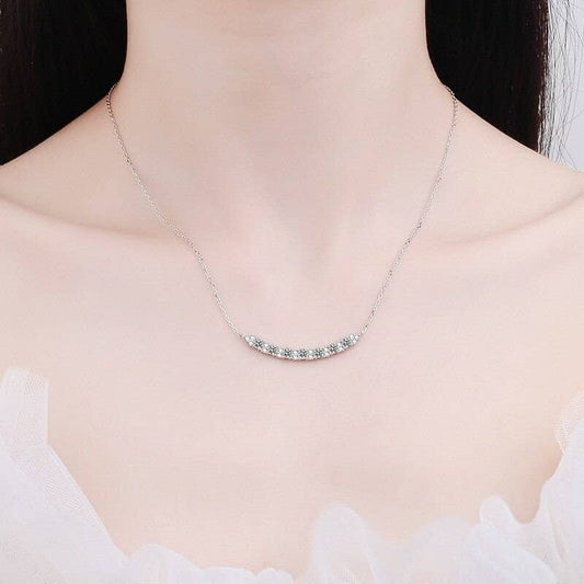 Smile Simple 0.7ct Moissanite Brilliant Diamond Necklace-Black Diamonds New York
