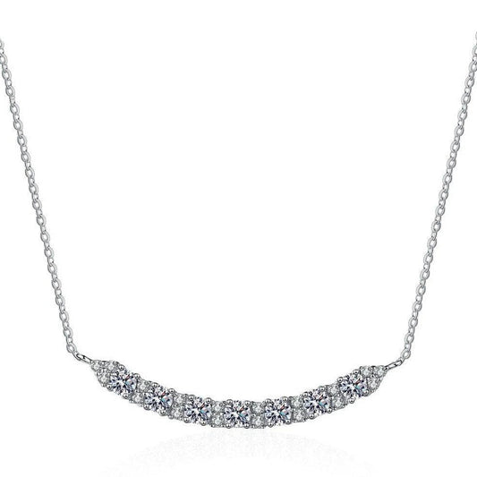 Smile Simple 0.7ct Moissanite Brilliant Diamond Necklace-Black Diamonds New York