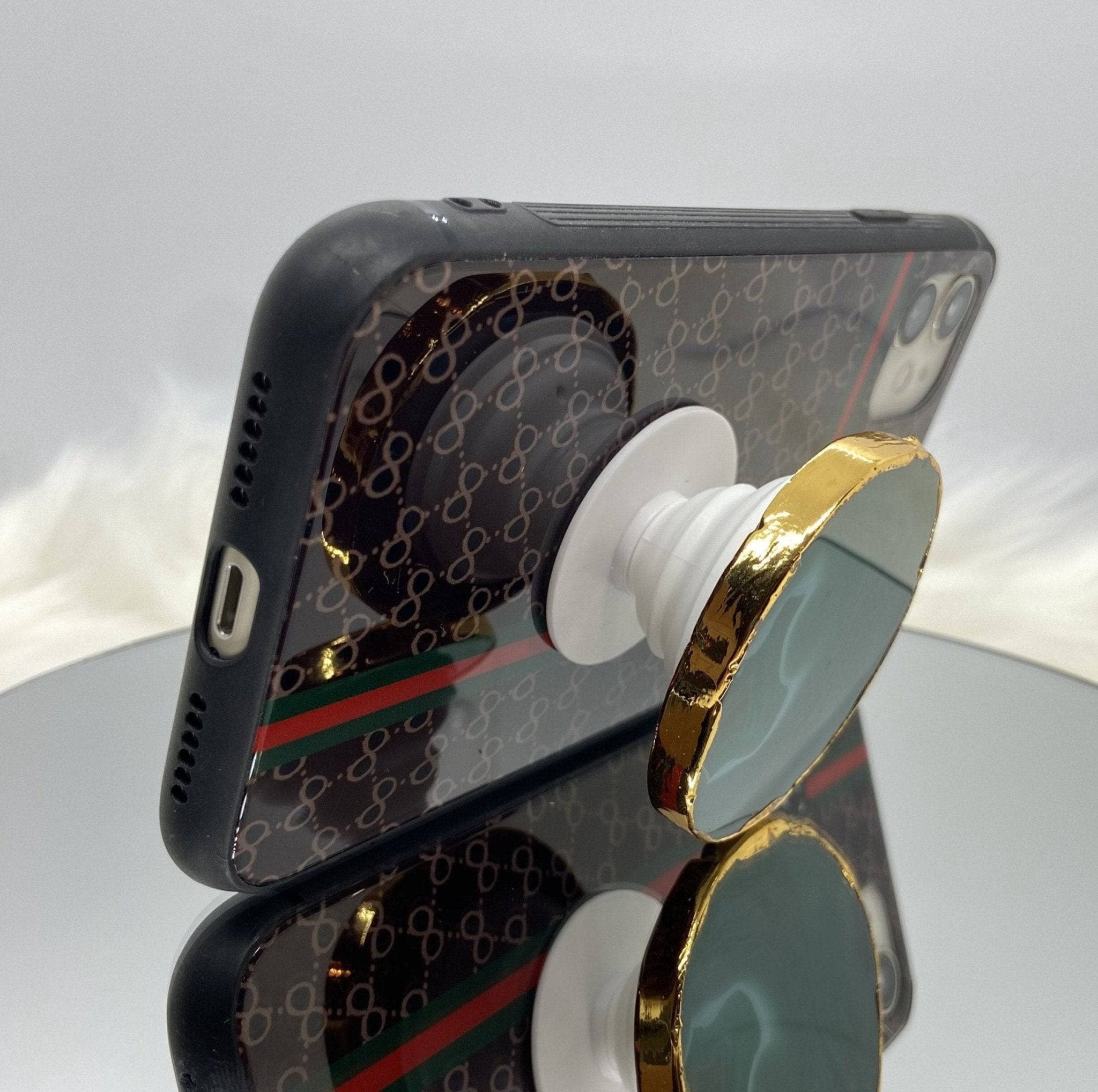 Smoky Quartz Natural Stone Phone Holder- Black Diamond Options New York-Black Diamonds New York