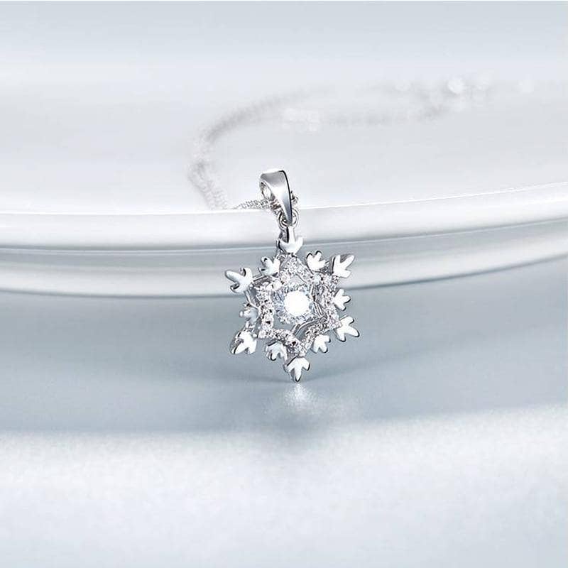 Snowflake Moissanite Diamond Necklace-Black Diamonds New York