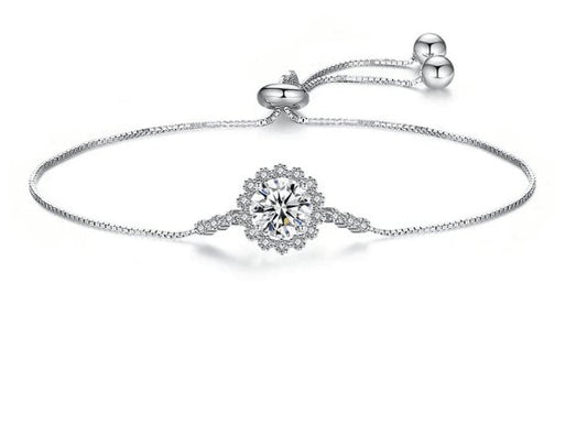 Snowflake Round Cut Diamond Bracelet-Black Diamonds New York