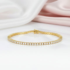 Solid 18k Gold Diamond Option Tennis Bracelet