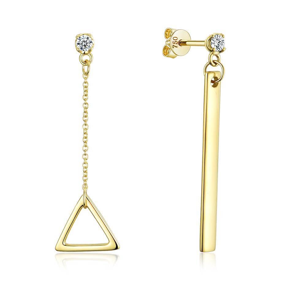 Solid Yellow Gold Earrings by Black Diamonds New York