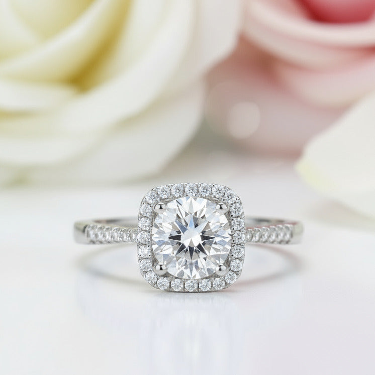 Solitaire Diamond Engagement Ring-Black Diamonds New York