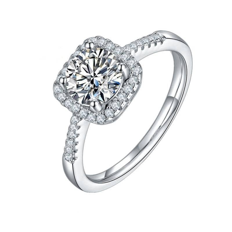 Solitaire Moissanite Diamond Engagement Ring-Black Diamonds New York