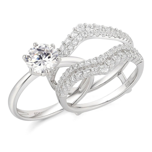 Solitaire Round Cut EVN Stone Engagement Ring Set-Black Diamonds New York