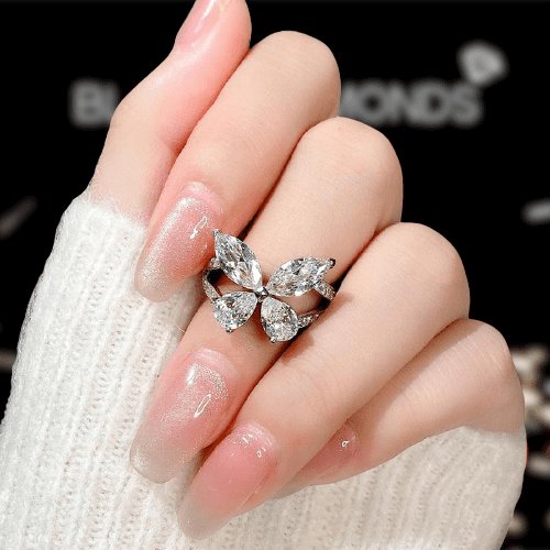 925 Sterling Silver Butterfly Ring SONA High Carbon Simulated Diamond  Ladies Party Fine Jewelry Birthday Gift - AliExpress