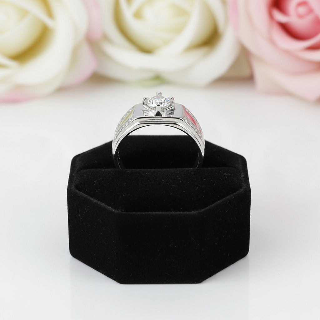 Round Diamond Men's Wedding Ring-Black Diamonds New York