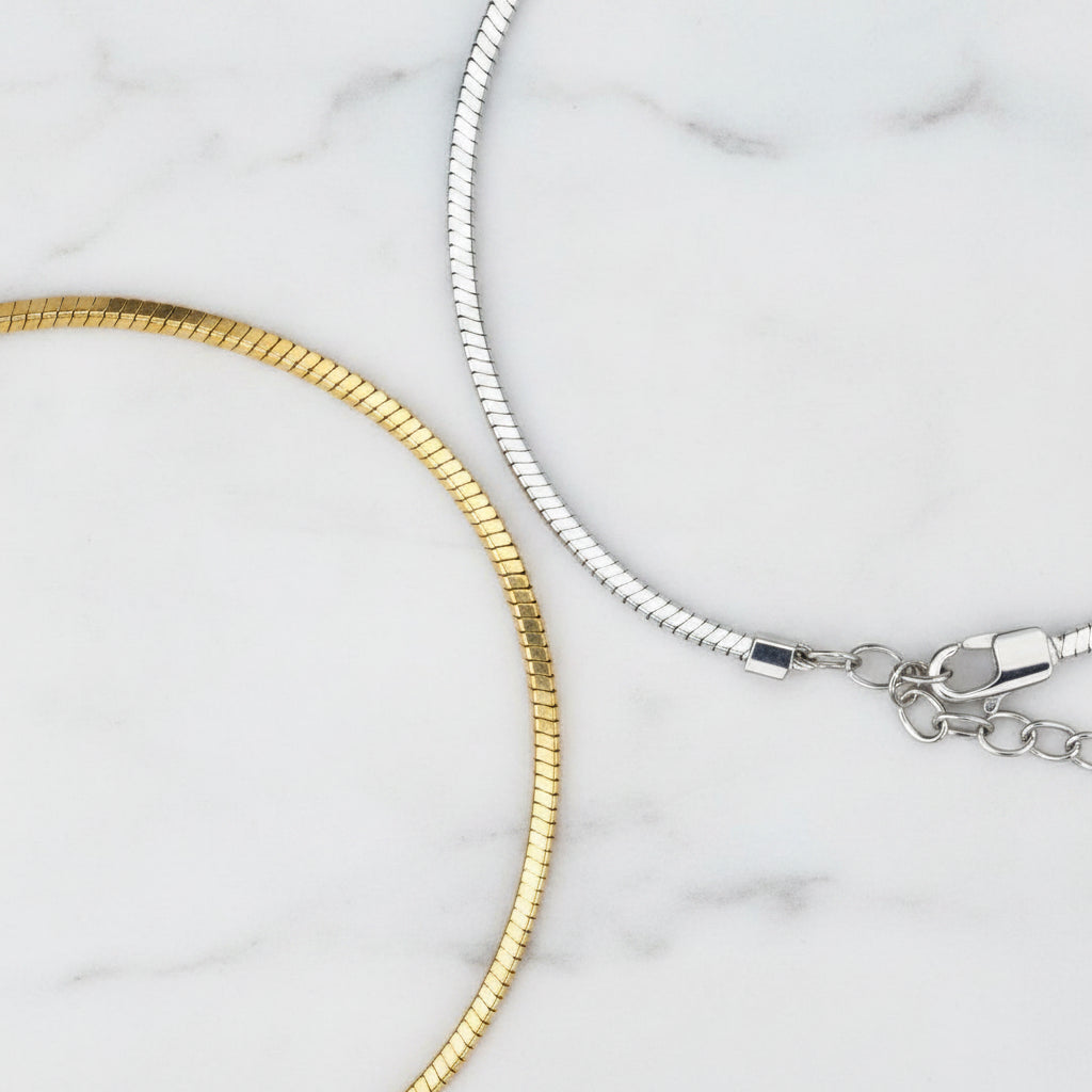 Square Snake Bone Bracelet In Sterling Silver-Black Diamonds New York