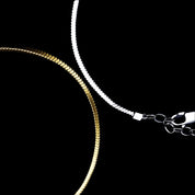 Square Snake Bone Bracelet In Sterling Silver-Black Diamonds New York