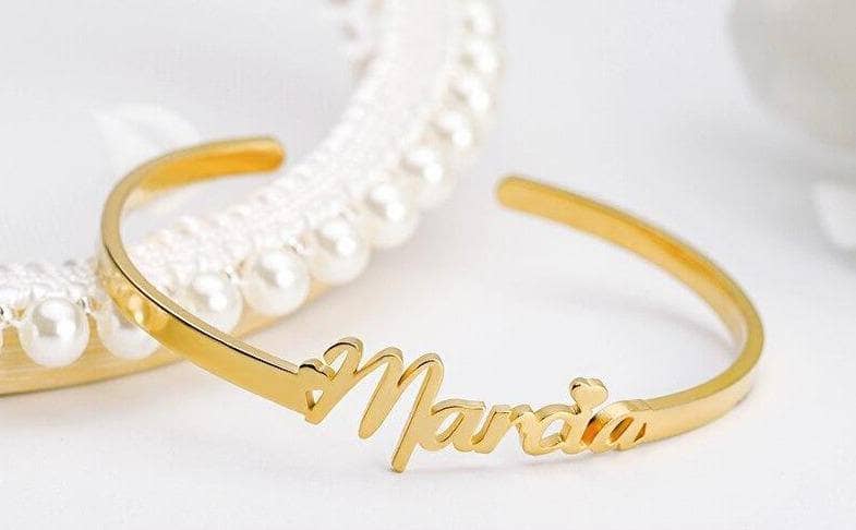 Stainless Steel Name Plate Bangles