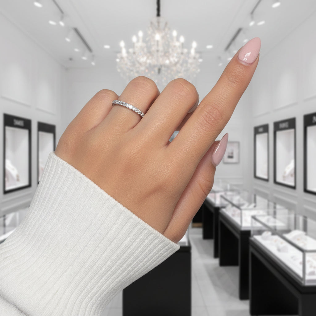 Stunning Halo Round Cut Simulated Diamond Option Bridal Ring Set-Black Diamonds New York