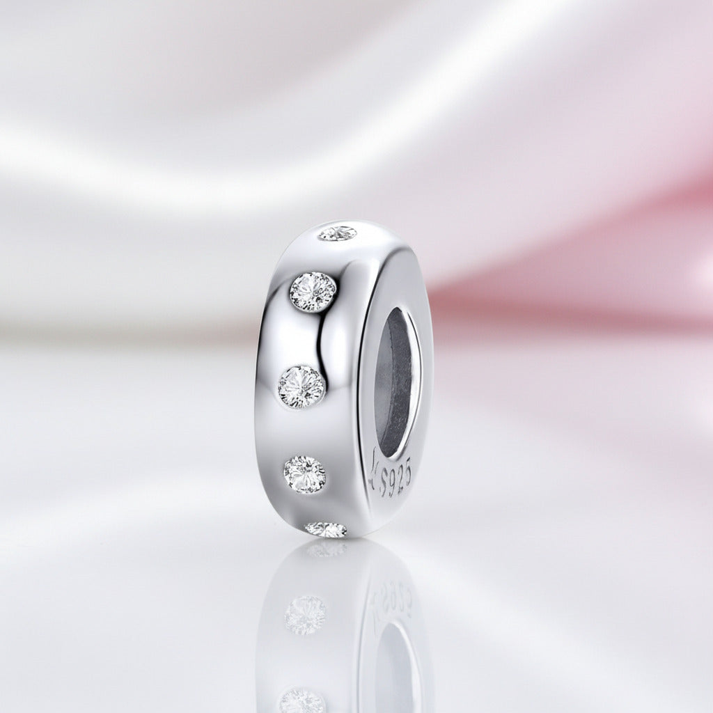 Stylish Spacer Stopper Charm Beads-Black Diamonds New York