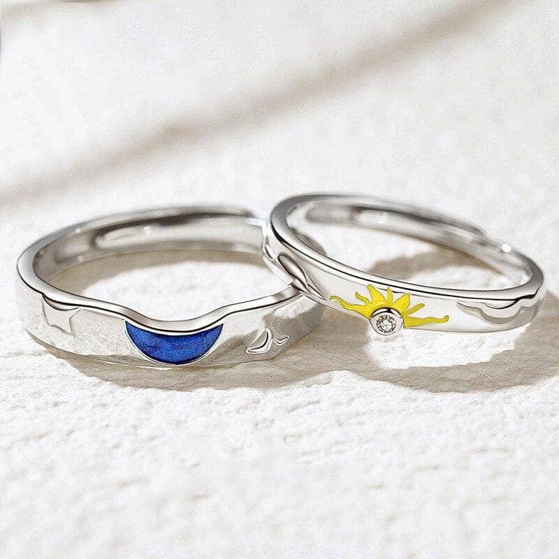 His & Hers Sun and Moon Matching Bands