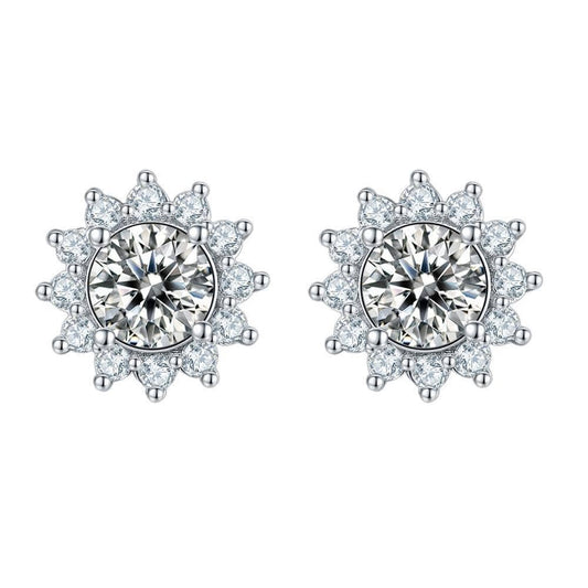 Sunflower Diamond Necklace and Earring Jewelry Set-Black Diamonds New York