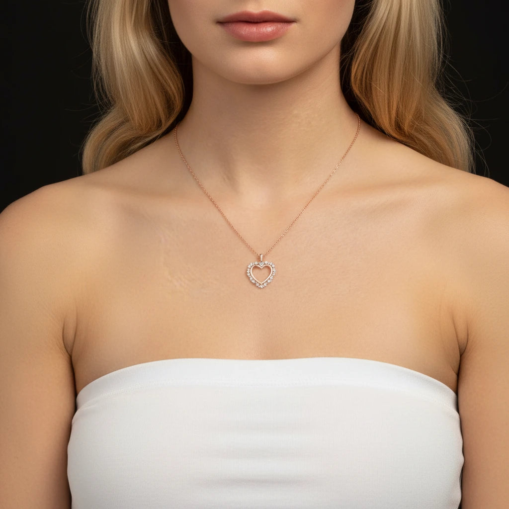 Sweet Heart with Diamond Option Pendant-Black Diamonds New York