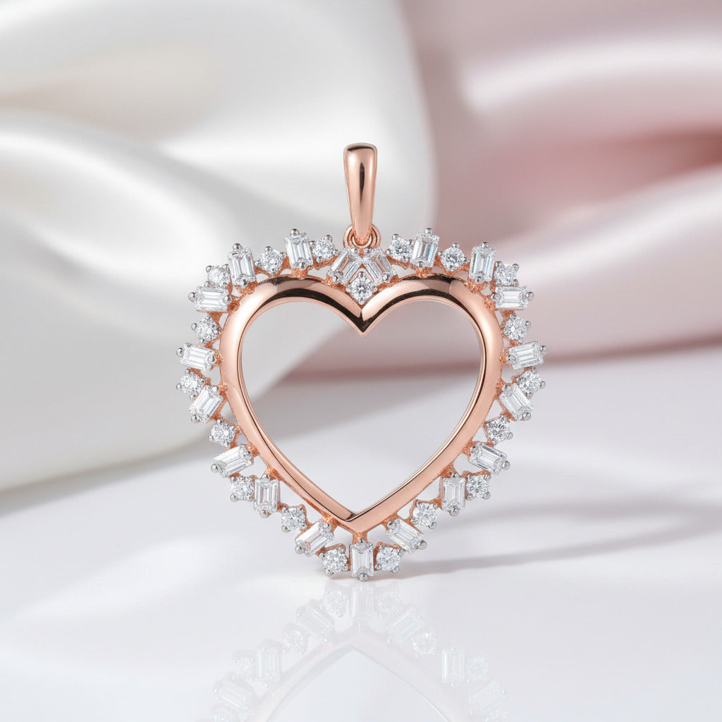 Sweet Heart with Diamond Option Pendant-Black Diamonds New York