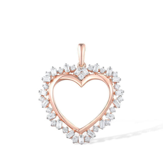 Sweet Heart with Created Diamond Pendant-Black Diamonds New York