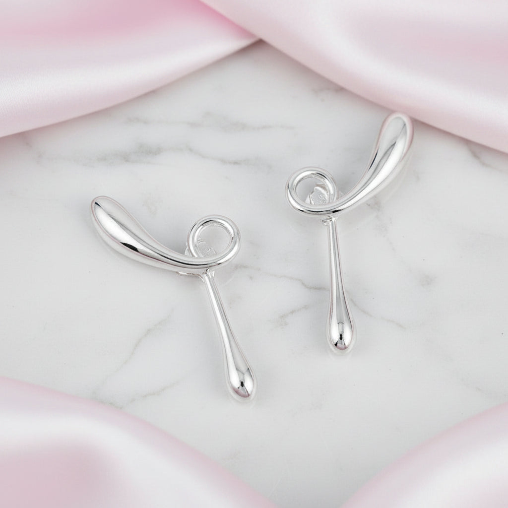 The Fleeting Years Twist Stud Earrings-Black Diamonds New York
