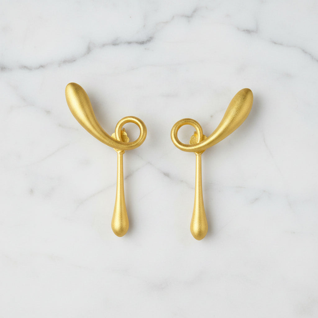 The Fleeting Years Twist Stud Earrings-Black Diamonds New York