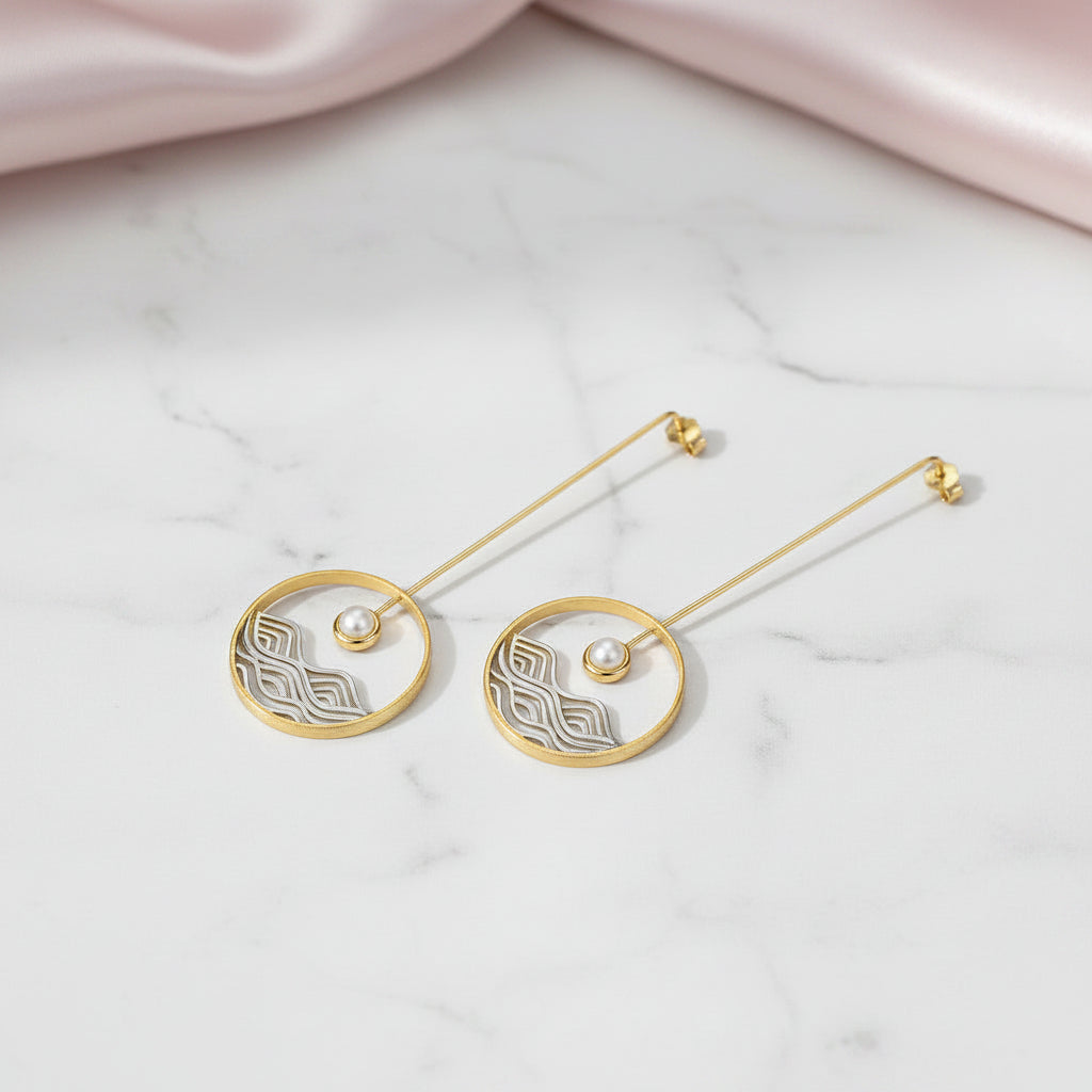 The Moonlight Dangle Earrings-Black Diamonds New York
