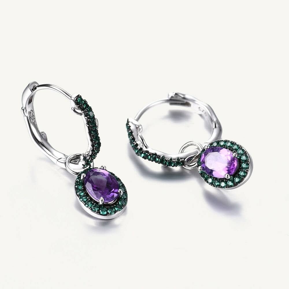 Thorn Natural Gemstone Vintage Drop Earrings - Black Diamonds New York