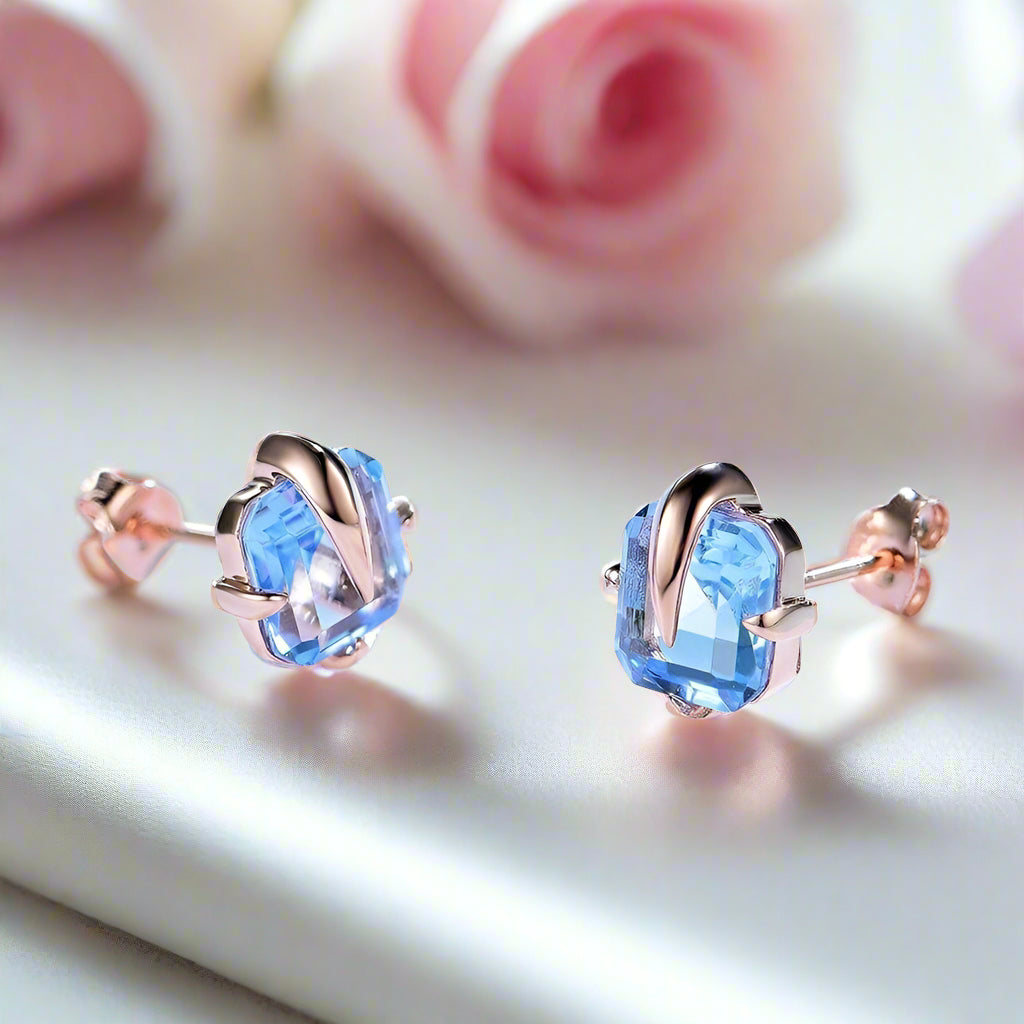 Tourmaline Emerald Gemstone Earrings-Black Diamonds New York